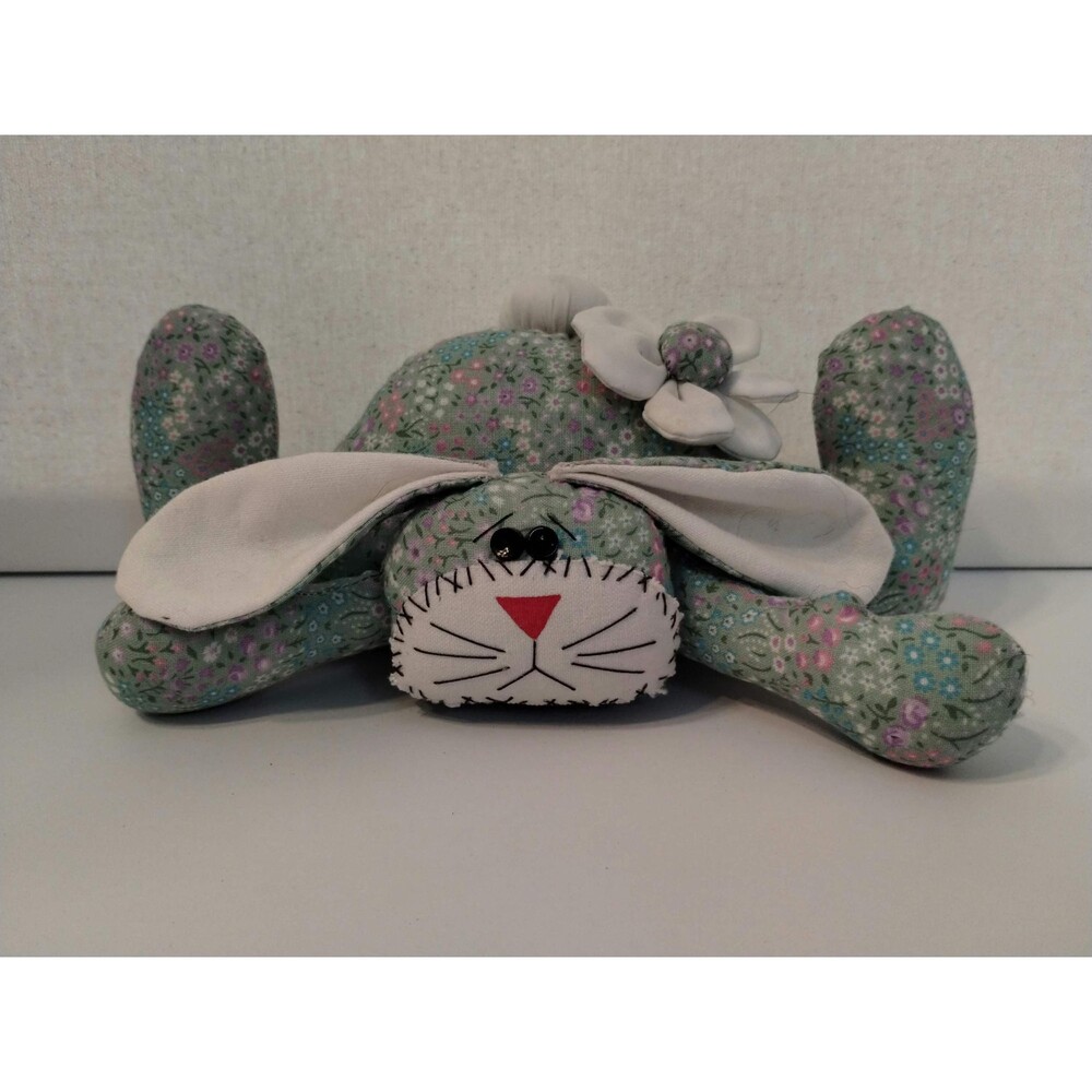 Handmade Fallen Bunny Rabbit Decorative Shelf Sitter, Easter